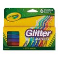 Crayola Assorted Marker, Glitter, Assorted, PK6, 6 PK 588629